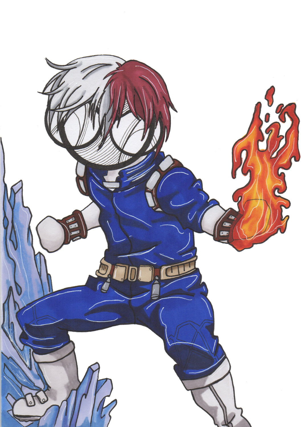 My Hero Academia Shoto Todoroki art Print by Hannah Arthur