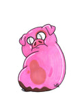 Gravity Falls Pig Waddles Art Print by Hannah Arthur