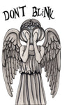 Doctor Who Weeping Angel Don't Blink 8x10 Art Print by Hannah Arthur Harth Creations