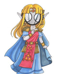 Legend of Zelda Princess Zelda art print by Hannah Arthur