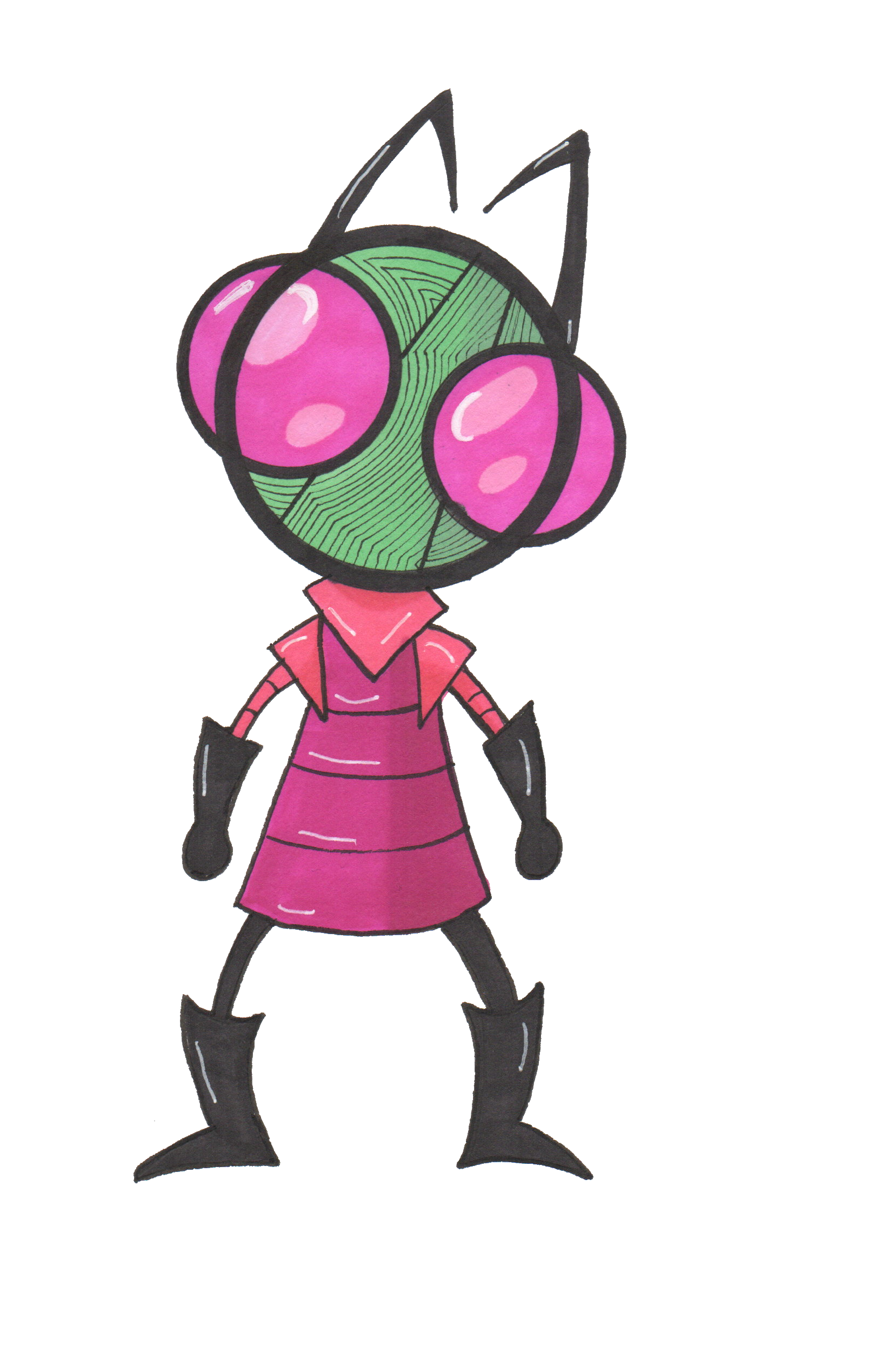 Invader zim art print by hannah arthur