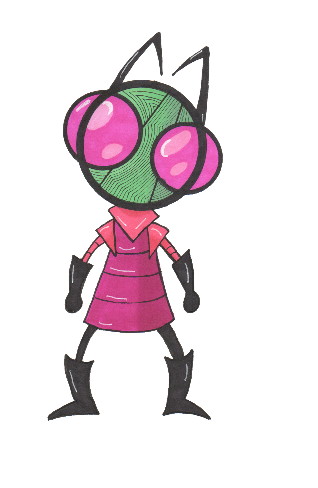 Invader zim art print by hannah arthur