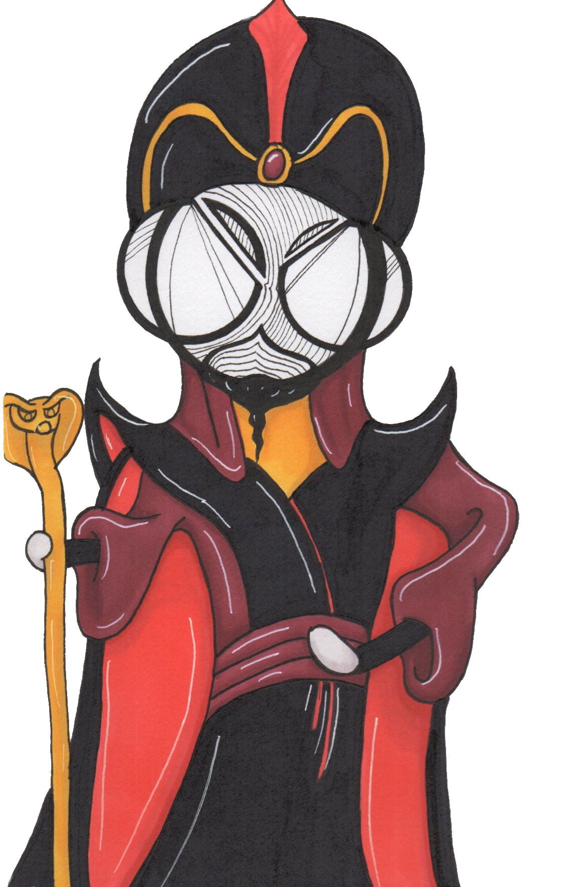 Aladdin Jafar art print by hannah arthur