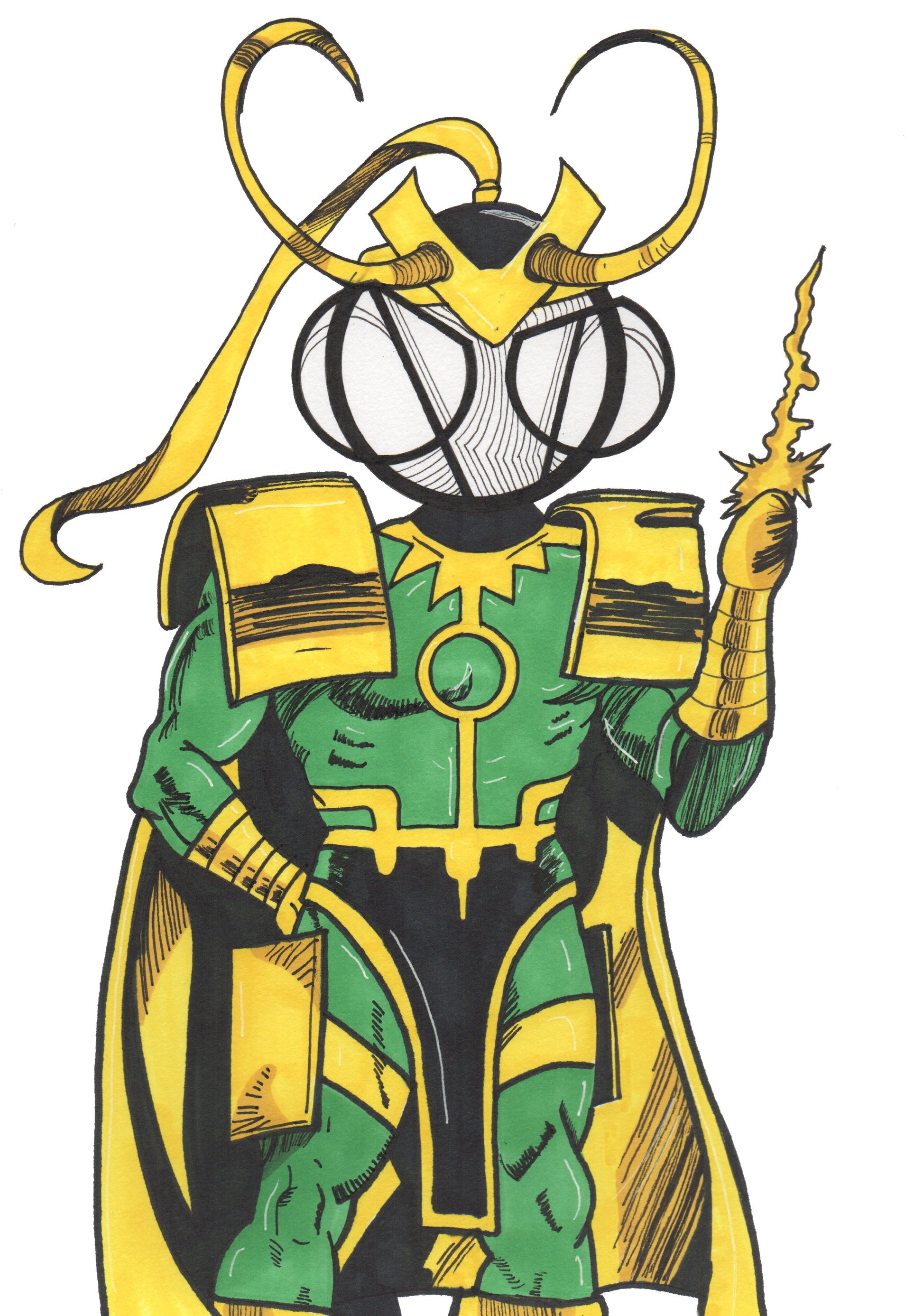 Loki comic art print by hannah arthur