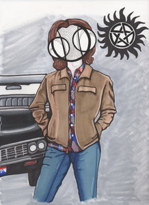 Jared Padalecki Supernatural Sam Winchester Art Print by hannah arthur